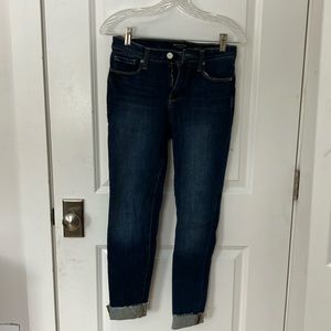 NWOT Banana Republic Premium Denim Mid-Rise Skinny Jeans Blue 26